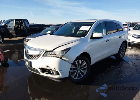 2016 Acura Mdx Technology Acurawatch Plus Packages/Technology Package from USA, damaged, VIN 5FRYD4H46GB009785